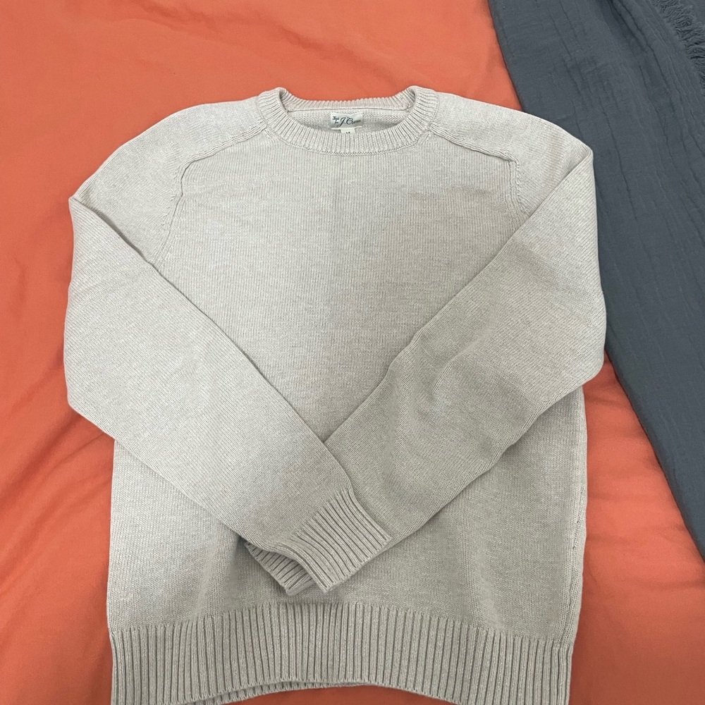 J. Crew Men's Light Gray Crewneck Sweater